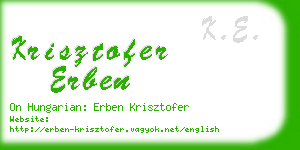 krisztofer erben business card